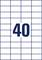 Number '40' in the centre of a rectangular grid with blue lines.