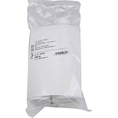 Packaging containing an epoxy resin set, comprising resin and hardener, with a weight of 280g.