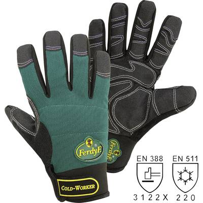 FerdyF. Mechanics COLD WORKER 1990-9 Clarino faux leather Work glove Size (gloves): 9, L  CAT II 1 Pair