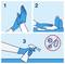 Infographic with three steps for disinfection: 1 Put on gloves, 2 Clean the surface, 3 Spray disinfectant; symbol shows germs being removed.