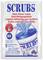 Packaging for 'Scrubs' Hand Cleaning Wipes, 21 x 30 cm in size, NSF-certified, emphasising biological testing.