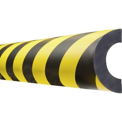 TRAFFIC-LINE PIPE PROTECTION., SELF ADHESIVE. 1,000mm LENGTHS., YELLOW/BLACK - 85 - Magnetic,