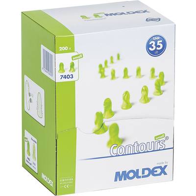 Moldex 740301 Contours small Protective ear plugs 35 dB Disposable    200 Pair