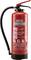 A red Gloria fire extinguisher with safety instructions and application steps on the front. Suitable for ABC fires.