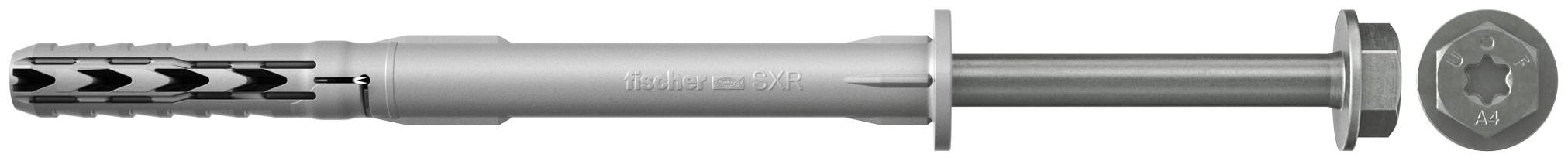A metal threaded anchor with a silver sleeve and hex head bolt, shown alongside a separate hex socket bit.