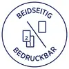 'Double-sided printing' symbol, showing two overlapping sheets with a crossed-out line.