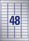 Number '48' in the centre of a rectangular grid.