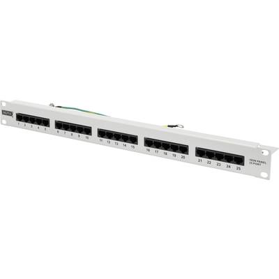 A white network patch panel with 24 numbered Ethernet ports, suitable for connecting network cables in a server room or data centre.