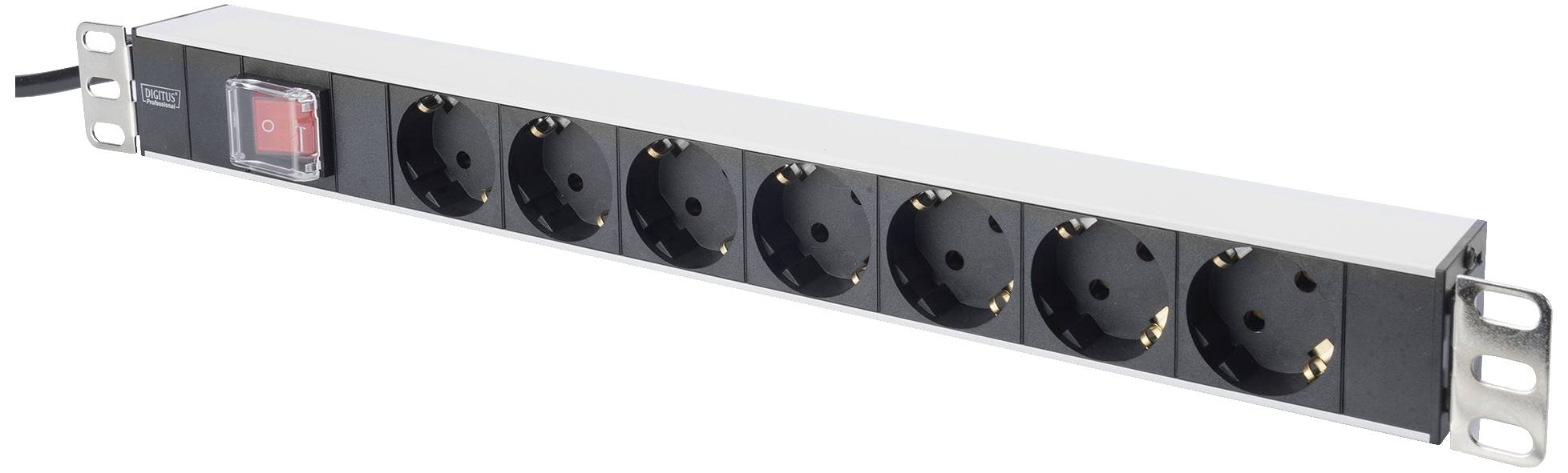 Digitus DN-19 PDU-7S 19 inch Server rack cabinet power strip PG socket with switch