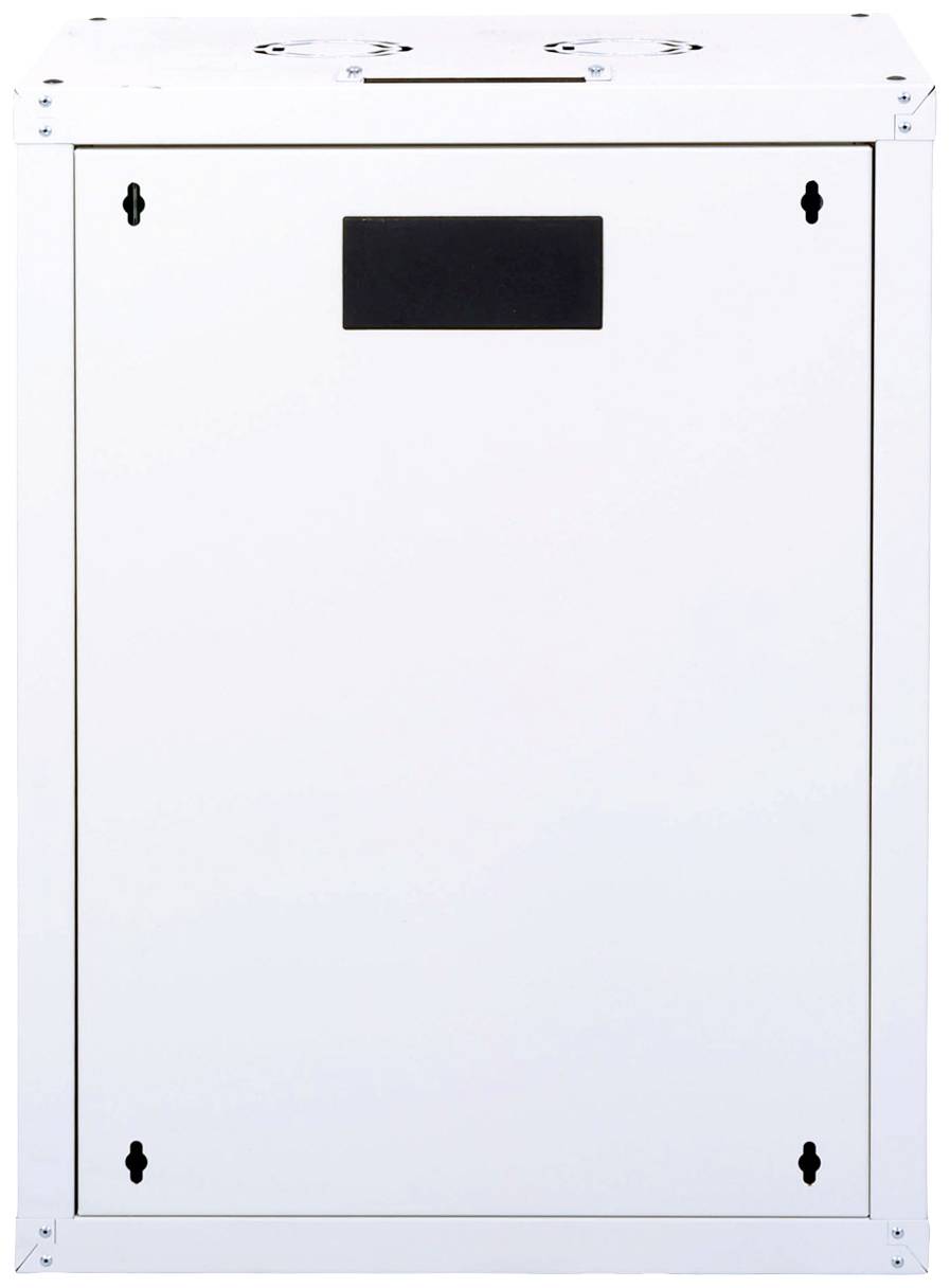 A white rectangular device with a black rectangular control panel in the centre.