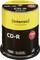 'Intenso' CD-R pack of 100 discs, 700 MB, 52x speed. Packaging in yellow and black with red 700 MB symbol.