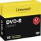 'Intenso' DVD-R pack, yellow-black, 10 discs, 4.7 GB, 16x speed, 120 minutes recording time in a slimcase.