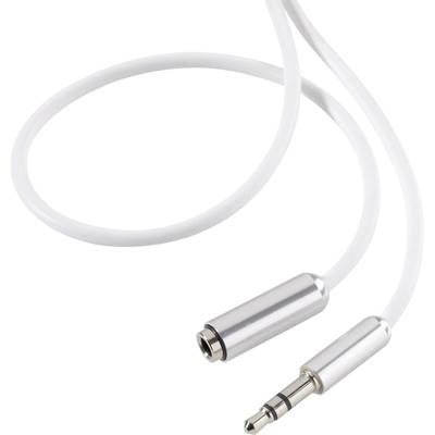 SpeaKa Professional SP-3946940 Jack Audio/phono Cable extension [1x Jack plug 3.5 mm - 1x Jack socket 3.5 mm] 0.50 m Whi