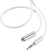 SpeaKa Professional SP-3956792 Jack Audio/phono Cable extension [1x Jack plug 3.5 mm - 1x Jack socket 3.5 mm] 5.00 m White SuperSoft sheath