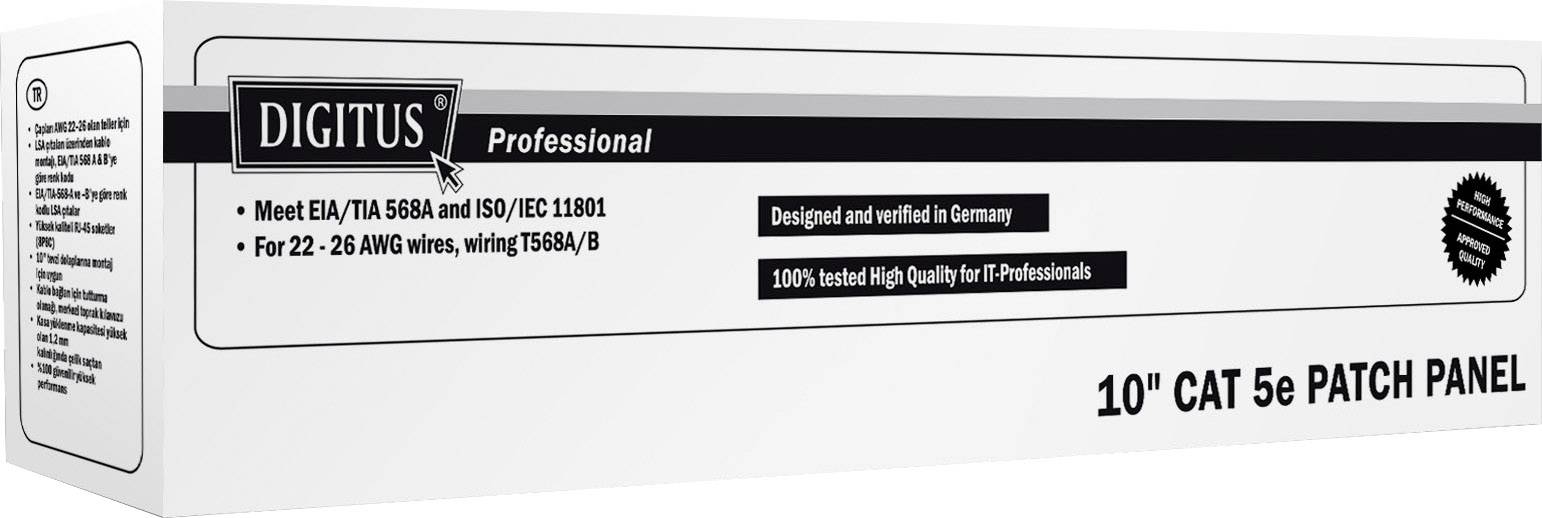Digitus DN-91512U 12 ports 254 mm (10") CAT 5e 1 U Equipped-1