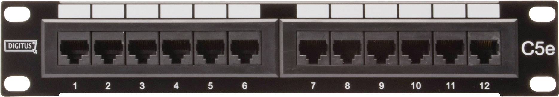 Digitus DN-91512U 12 ports 254 mm (10") CAT 5e 1 U Equipped-4