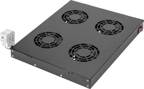 Digitus DN-19 FAN-4-HO-SW 19 inch 4 x Server rack cabinet fan 1 U Black