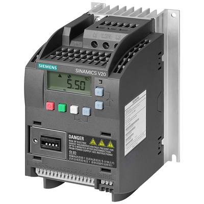 Siemens Variable Speed Drive SINAMICS V20 with display, buttons and connection sockets, showing '5.50' on the display.