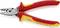 Wire cutters with red and yellow insulated handles, suitable for voltages up to 1000V. Ideal for electrical work.