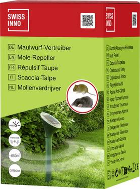 Swissinno Solar SuperCat Arvicolinae repeller Working principle Vibration Operating range 650 m² 1 pc(s)