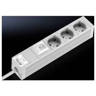 Three-way extension socket with an on/off switch.