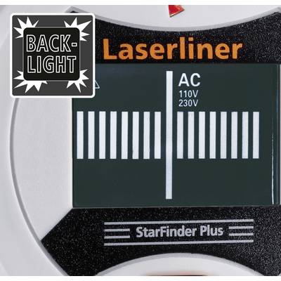 Laserliner Detector StarFinder Plus 080.972A Locating depth (max.) 40 mm Suitable for Wood, Ferrous metal, Non-ferrous m-4