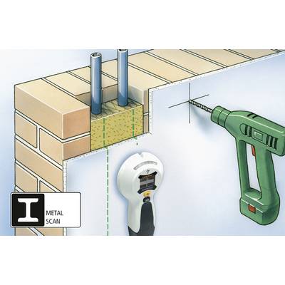 Laserliner Detector StarFinder Plus 080.972A Locating depth (max.) 40 mm Suitable for Wood, Ferrous metal, Non-ferrous m-5