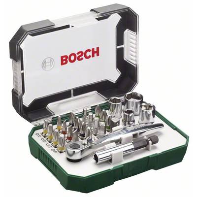 Bosch Accessories Promoline 2607017322 Bit set 26-piece Slot, Phillips, Pozidriv, Allen, Star incl. torque wrench