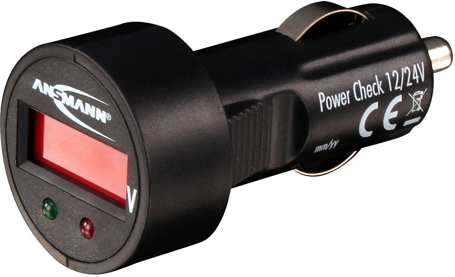 Ansmann PowerCheck12/24V-bl Car voltmeter 24 V, 12 V