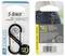 'Two packs of S-Biner carabiners: left pack shows a black carabiner with 10 lb capacity on white background; right shows carabiner on jeans.'