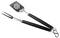 Barbecue set featuring a metal spatula with slots and a fork, both with black handles and a bottle opener attached.