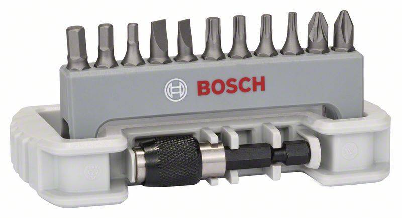 Bosch Accessories 2608522131 Bit set 12-piece Slot, Phillips, Pozidriv, Allen, Star