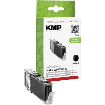 KMP Ink replaced Canon CLI-551BK XL Compatible  Photo black C90 1520,0001