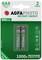 Two rechargeable AAA batteries by AGFAPHOTO with 950 mAh capacity, suitable for cameras and imaging products.