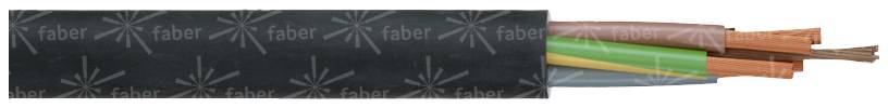 Faber Kabel 050037 Rubber flexible cable H07RN-F 1 x 25 mm² Black Sold per metre