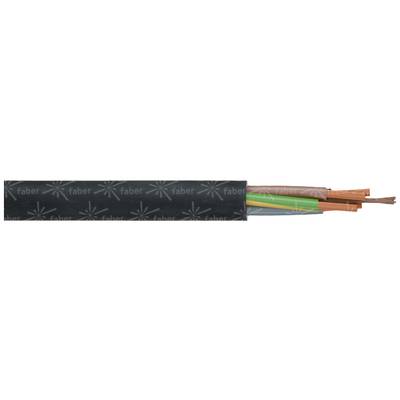 Faber Kabel 050046 Rubber flexible cable H07RN-F 3 x 1.5 mm² Black Sold per metre