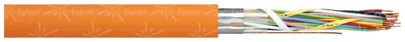 Faber Kabel 100275 Fire alarm cable JE-H(ST)H...BD...E30-E90 2 x 2 x 0.8 mm Orange Sold per metre