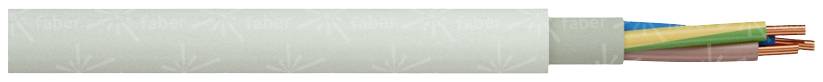 Faber Kabel 020021 Sheathed cable NYM-J 5 G 1.5 mm² Grey Sold per metre-0