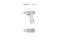 'Technical drawing of a PowerMaxx BS cordless screwdriver with detailed dimensions and model number 6.00709. Side and top view.'
