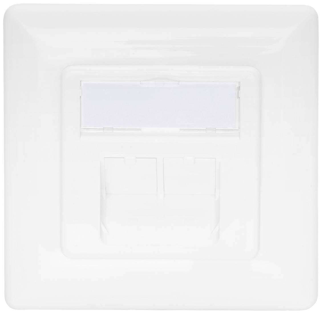Digitus DN-9005/B5-N Network outlet Flush mount Insert with main panel and frame CAT 6 2 ports Pure white-2