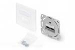 CAT 6, Class E, wall outlet, flush mount