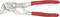 Red KNIPEX water pump pliers on a white background, with model number and size specification visible on the handles.