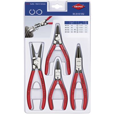 Knipex 00 20 03 V02 Circlip pliers set Suitable for Outer and inner rings 19-60 mm, 12-25 mm 10-25 mm, 19-60 mm Tip shap