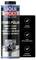 Tin of 'Liqui Moly Pro-Line Engine Flush'. Text on tin: 'Engine Flush'. Next to the tin, symbols with ticks: 'gentle cleaning', 'high efficiency', 'easy application'.