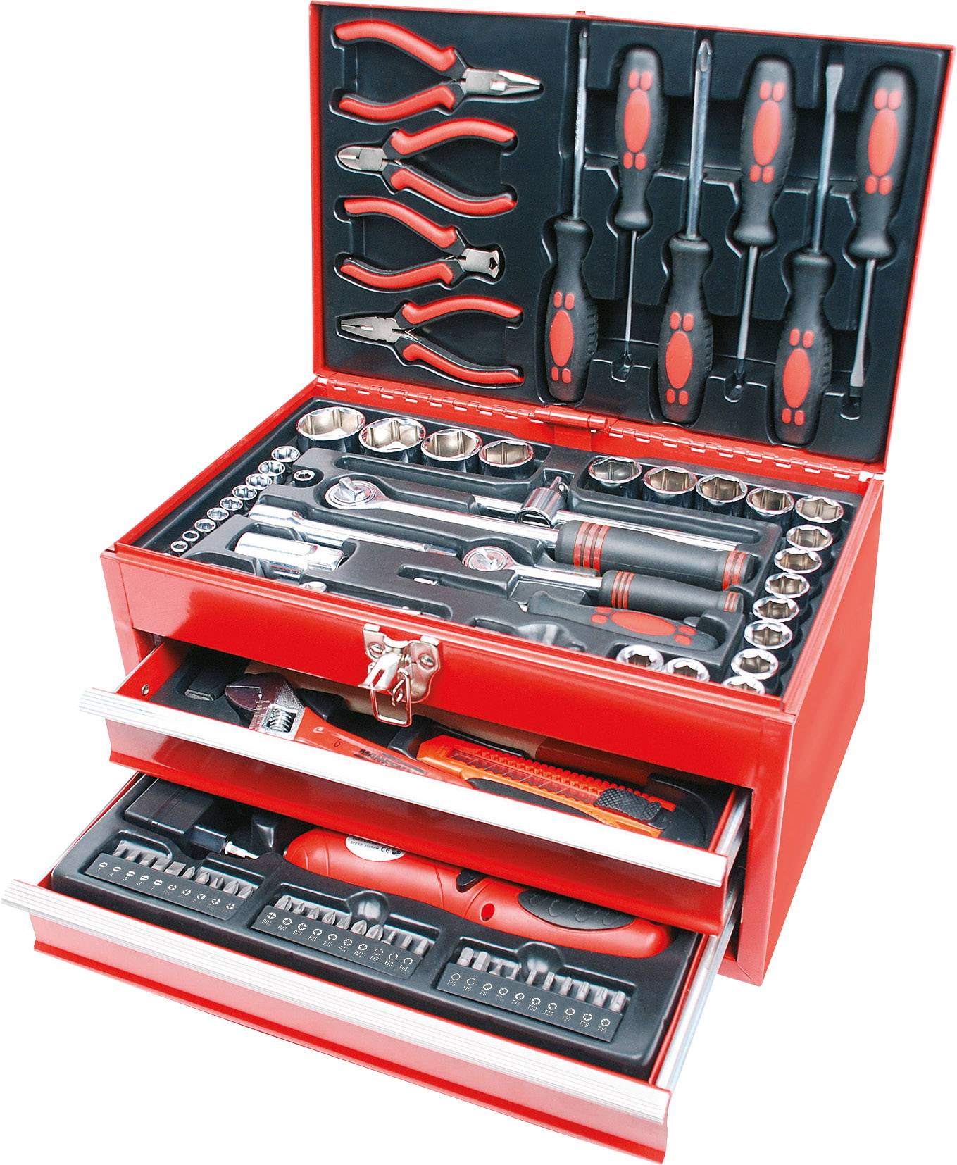 Mannesmann | Werkzeugkoffer Tool Electronic Brüder DIYers Buy kit Conrad 156-piece M29066