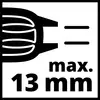Symbol of a stapler with the inscription 'max. 13 mm', shows the maximum stapling capacity.