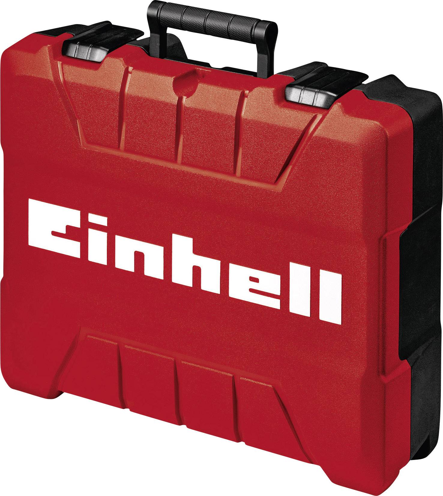 Red tool case with black handle, marked with the white 'Einhell' logo.