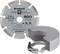 'Diamond cutting disc for freehand dry cutting, 125 mm diameter, for concrete and granite.' Metal clamp on the right of the image.