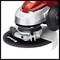 An angle grinder with a grey and red casing, a black grinding disc, and the 'Einhell' branding.