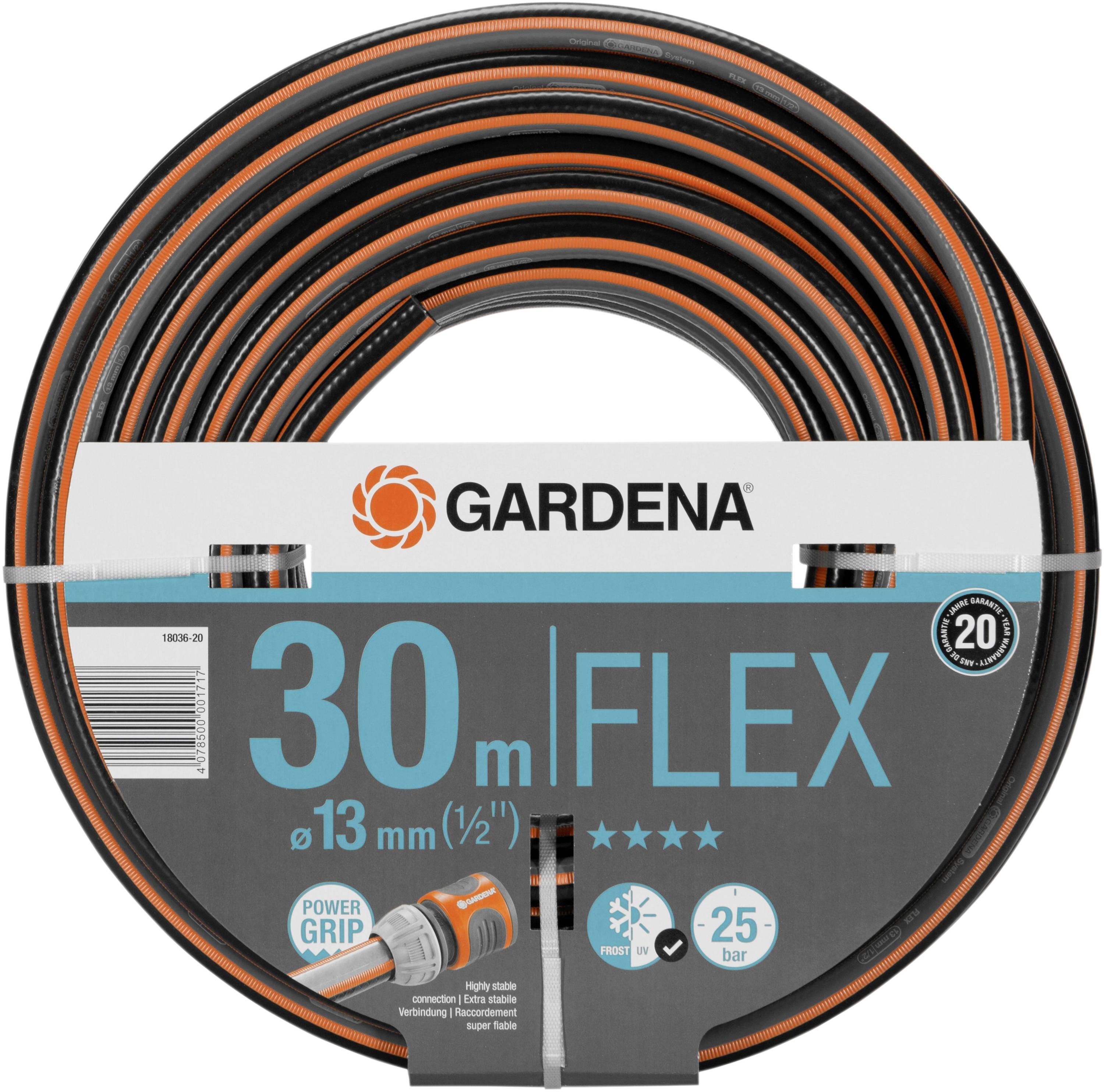 GARDENA GARDENA Comfort FLEX Schlauch 13 mm (1/2), 30 m 18036-20 13 mm 30 m 1/2 1 pc(s) Black, Orange Garden hose